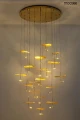 LEAFS DISC złota lampa wisząca 