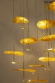 LEAFS DISC złota lampa wisząca 