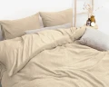 200x220 TEDDY brąz  kpl pościeli tkanina Teddy