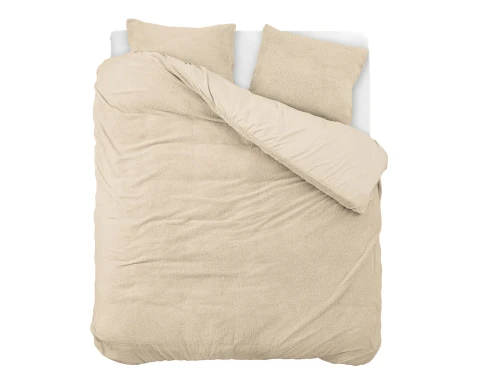 200x220 TEDDY brąz  kpl pościeli tkanina Teddy