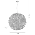 SAREA lampa wiszaca 2019-21  srebrna