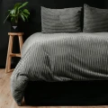 240x200/220 RIB Teddy szary kpl pościeli