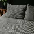 200x200/220 RIB Teddy szary kpl pościeli