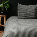 200x200/220 RIB Teddy szary kpl pościeli