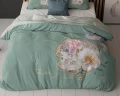 200x200/220 LYRA mikroperkal zielony komplet pościeli  