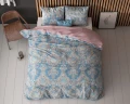 200x200/220 GISELLE mikroperkal niebieski komplet pościeli