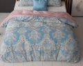 140x200/220 GISELLE mikroperkal niebieski komplet pościeli