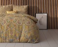 140x200/220 EMELINE mikroperkal złoty komplet pościeli