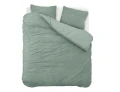 200x200/220 TEDDY ciemny zielony  mikrofibra kpl poscieli