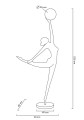 HUMAN BALLERINA lampa podłogowa z włókna szklanego