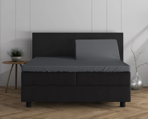 160x200/220 Jersey 220 gr. prześcieradlo na dzielony materac nawierzchniowy antracyt