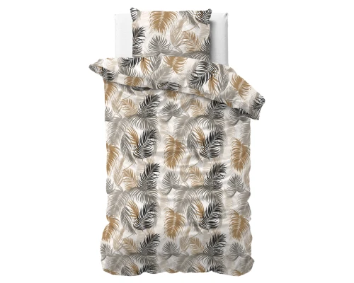 140x200/220 FEATHER DISTRICT piaskowy  kpl pościeli mix