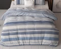 200x200/220 STRIPY niebieski  kpl pościeli mix