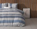 200x200/220 STRIPY niebieski  kpl pościeli mix