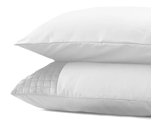 60x70 VELVET BAND kpl 2 szt poszewek na poduszkę  białe