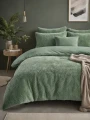 240x220 FUR TEDDY zielony kpl pościeli z mikrofibry
