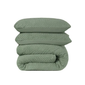 240x220 FUR TEDDY zielony kpl pościeli z mikrofibry