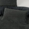 140x220 CHECK TEDDY antracyt kpl pościeli z mikrofibry 