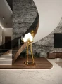 HUMAN GOLD PREMIUM złota  lampa podłogowa