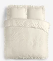 140x200/220 RUFFLES krem mikroperkal kpl pościeli