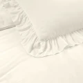 140x200/220 RUFFLES krem mikroperkal kpl pościeli