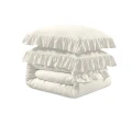 140x200/220 RUFFLES krem mikroperkal kpl pościeli