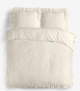 200x200/220 RUFFLES krem mikroperkal kpl pościeli