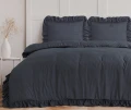 140x200/220 RUFFLES antracyt mikroperkal kpl pościeli