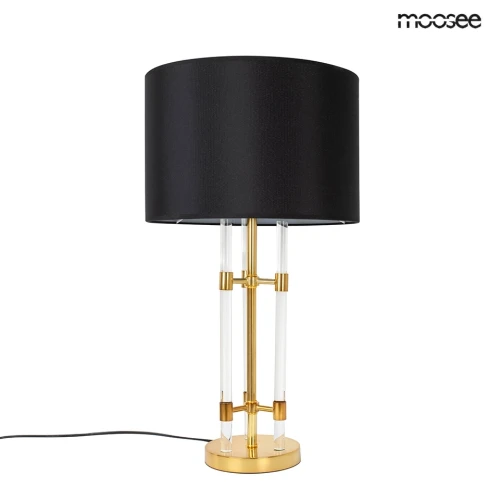 MOXY złoto-czarna lampa stołowa 