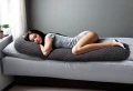 140x20 poduszka  do spania dla kobiet w ciąży bodypillow antracyt