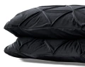 60x70 VELVET PINTUCK 2pack czarne poszewki na poduszkę