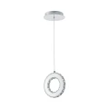 GIRONA srebrna lampa wisząca pojedyncza