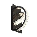 TULA czarna lampa sufitowa  z kryształkami