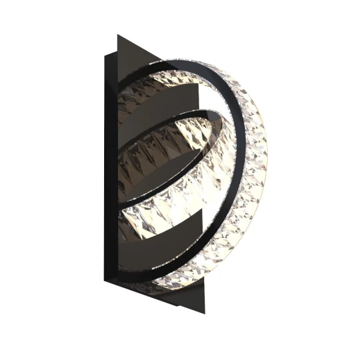 TULA czarna lampa sufitowa  z kryształkami