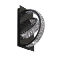 TULA czarna lampa sufitowa  z kryształkami