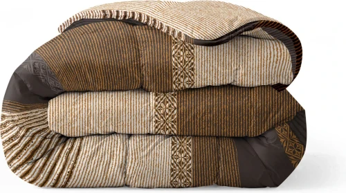 200x200 MARINA Lazy All-in-one brąz  kołdra z poszewką na poduszkę
