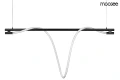 SERPIENTE 120 czarna lampa wisząca