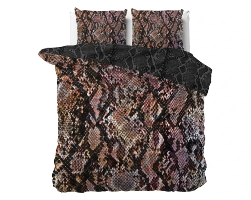 240x200/220 MARTINA czarny kpl pościeli satyna bawełniana