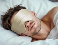 DEEPSLEEP maska do spania - beż - JEDWAB