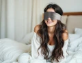 DEEPSLEEP maska do spania - antracyt - JEDWAB