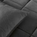 140x200 LAZY kołdra z welwetu antracyt