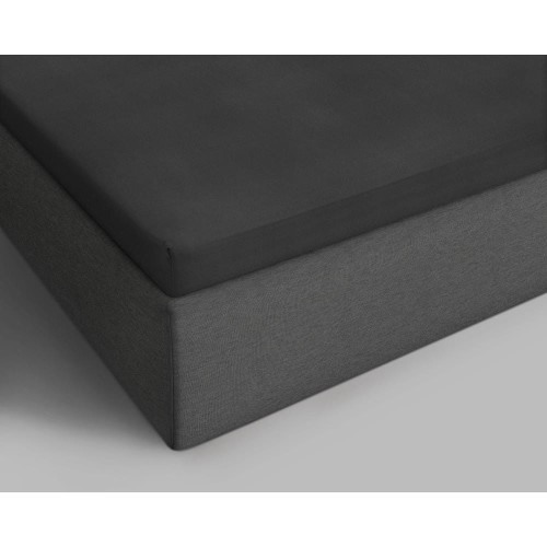 (BSN) 90x220 prześcieradło na gumce bawełna k. antracyt