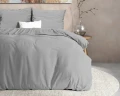 200x220 MENDEZ szary  flanela kpl pościeli