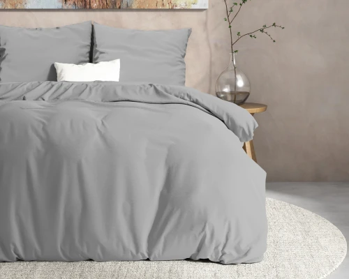 200x220 MENDEZ szary  flanela kpl pościeli