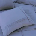 240x200/220 WASHED TUFTED niebieski  kpl pościeli mikrofibra