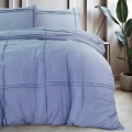 240x200/220 WASHED TUFTED niebieski  kpl pościeli mikrofibra