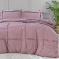 240x200/220 WASHED TUFTED Oud róż  kpl pościeli mikrofibra