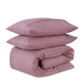 140x200/220 WASHED TUFTED Oud róż  kpl pościeli mikrofibra
