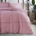 140x200/220 WASHED TUFTED Oud róż  kpl pościeli mikrofibra