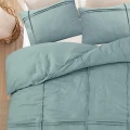 200x200/220 WASHED TUFTED zielony  kpl pościeli mikrofibra